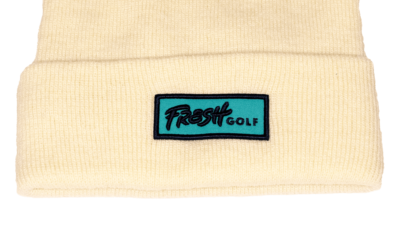 Cream Fresh Golf Beanie - Fresh GolfHeather Cream