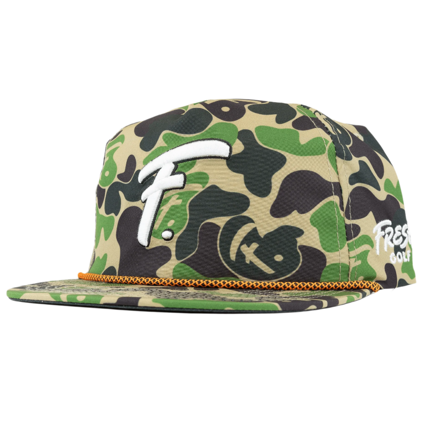 Fresh Golf Camo Snapback - Fresh GolfBlack w/ Orange