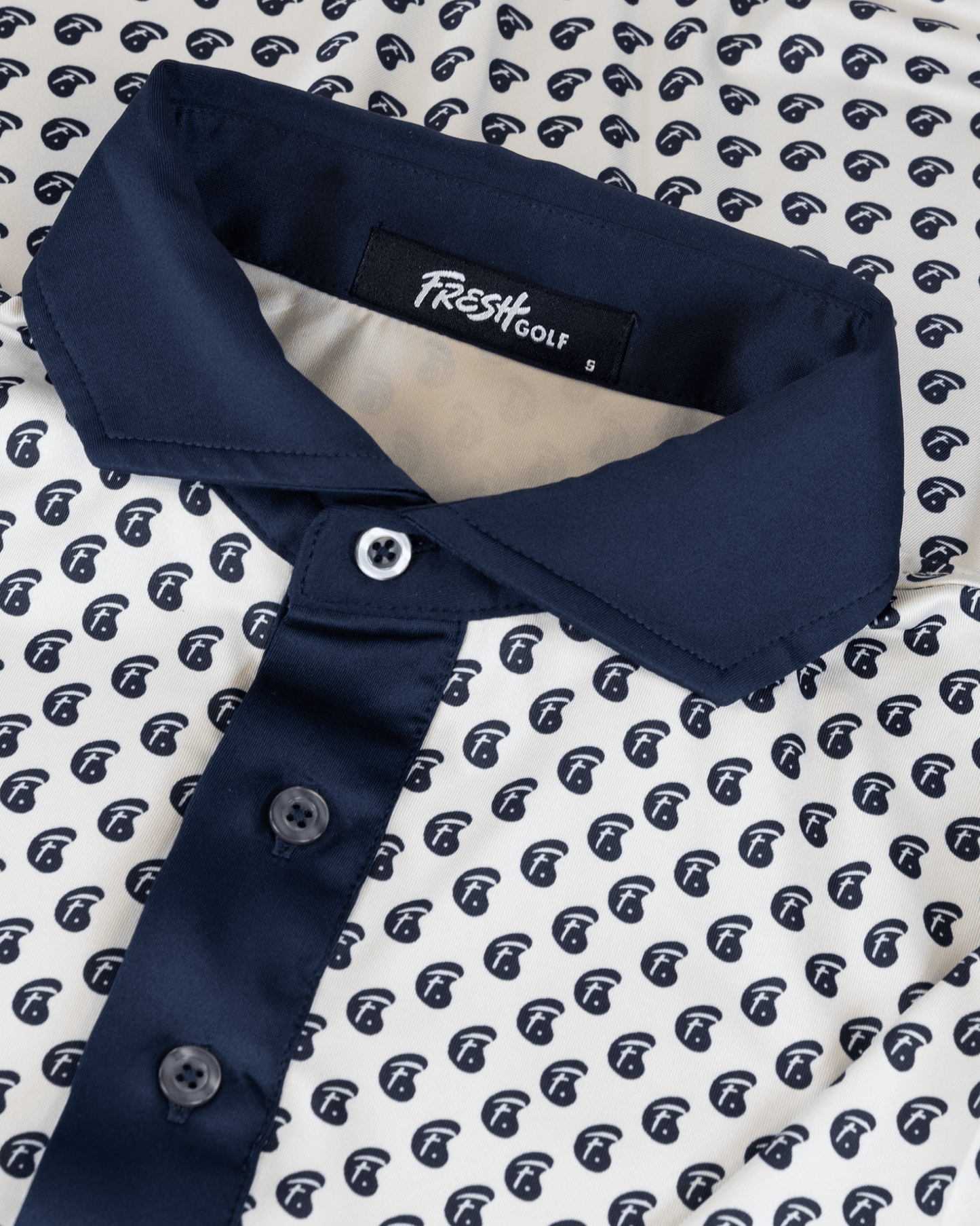 Fresh Golf Icon Polo - Silver & Navy - Fresh GolfS
