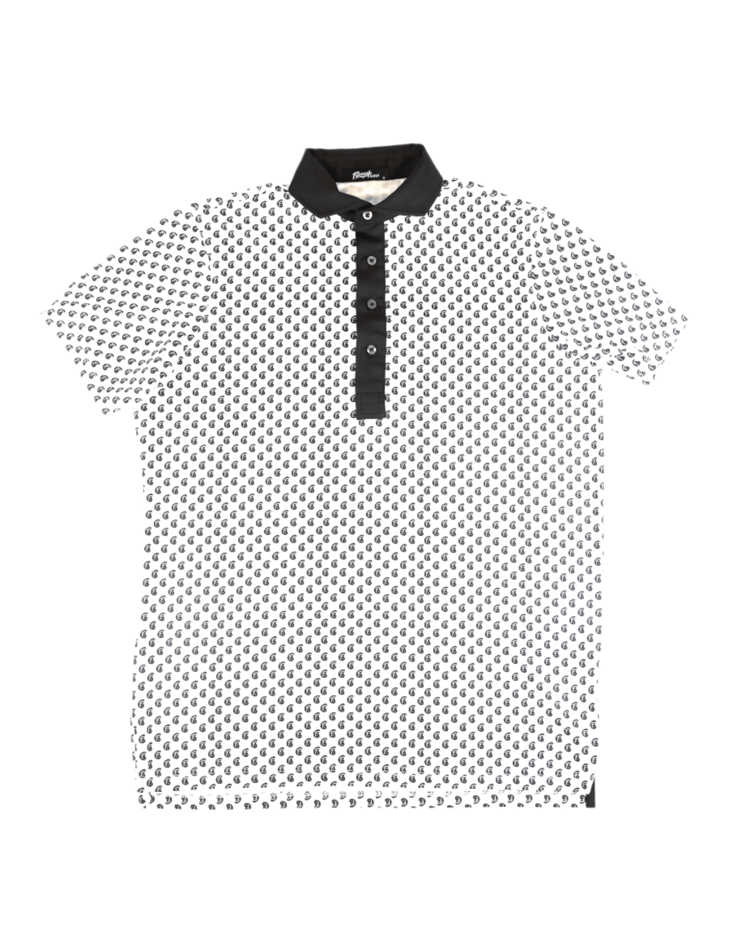 Fresh Golf Icon Polo - White & Black - Fresh GolfS