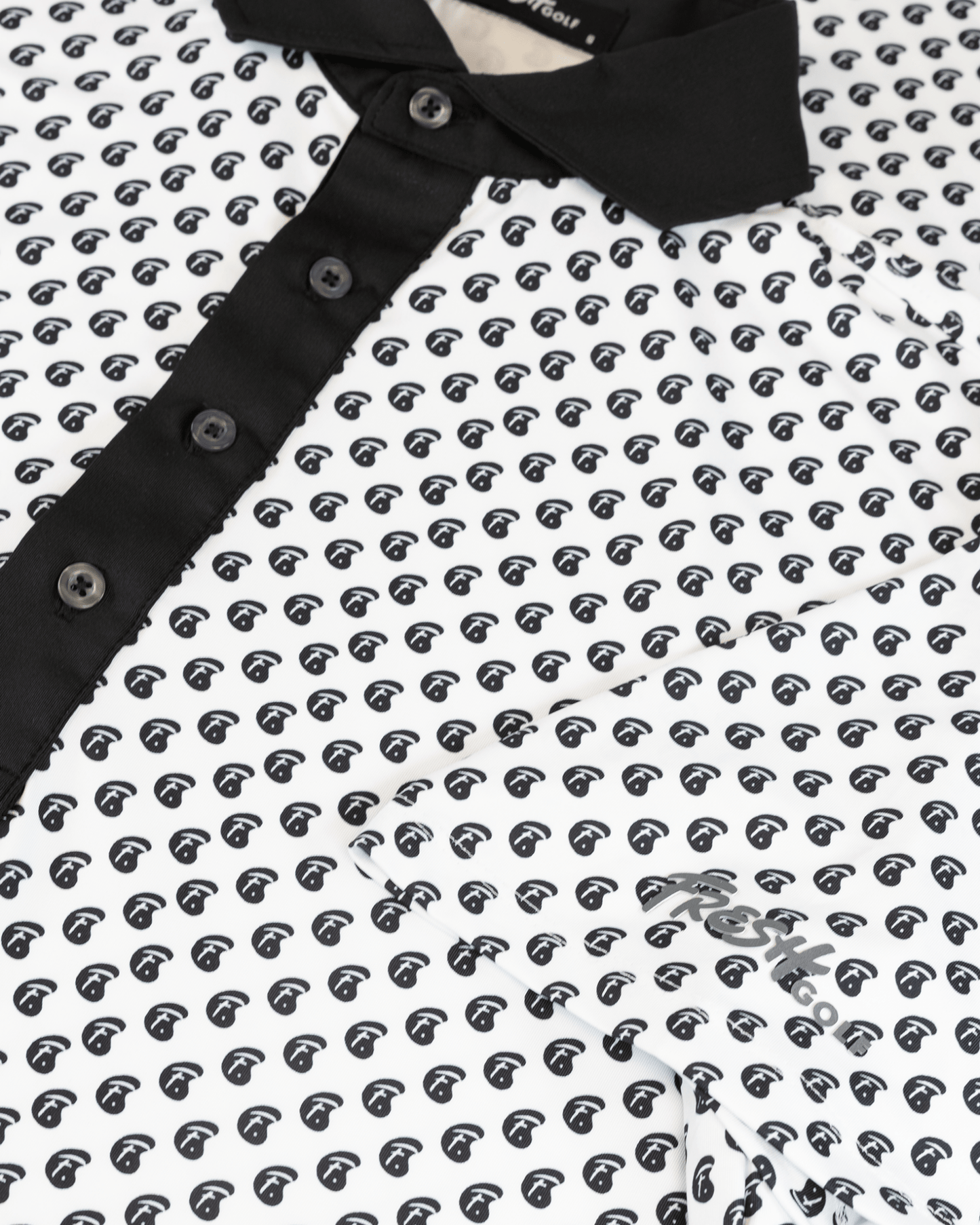 Fresh Golf Icon Polo - White & Black - Fresh GolfS
