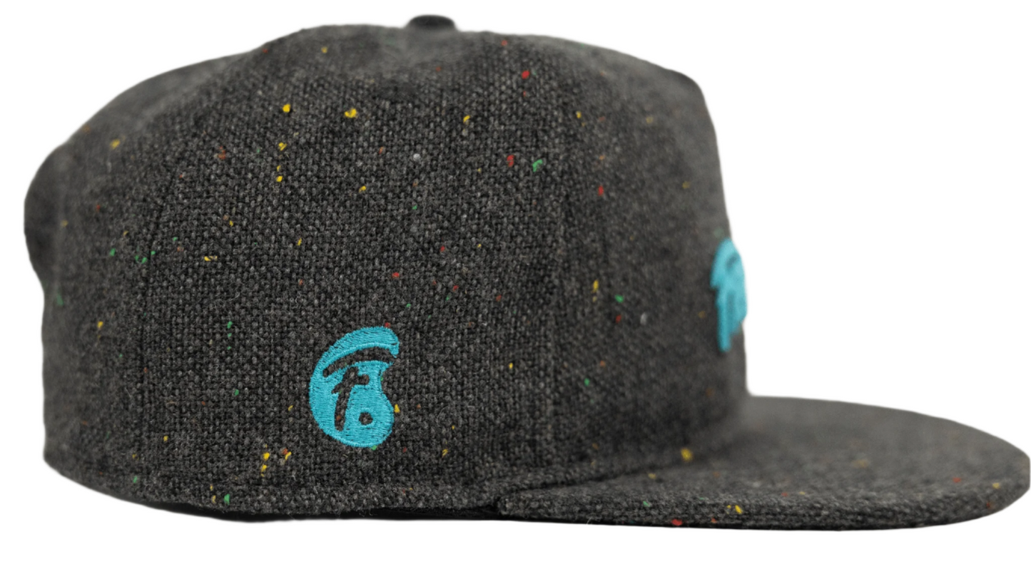 Gunmetal Fleck Tweed Snapback - Fresh GolfOne size