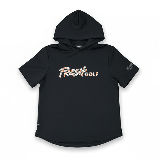 Camo Short - Sleeve Hoodie - Fresh GolfObsidian