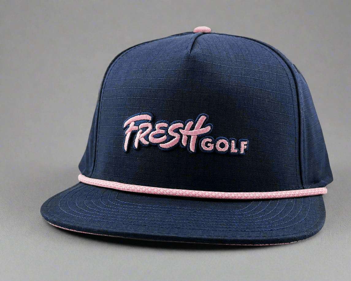 Fresh Golf Flat Bill Rope Snapback - Navy - Fresh Golf