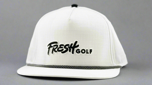 Fresh Golf Flat Bill Rope Snapback - White - Fresh Golf