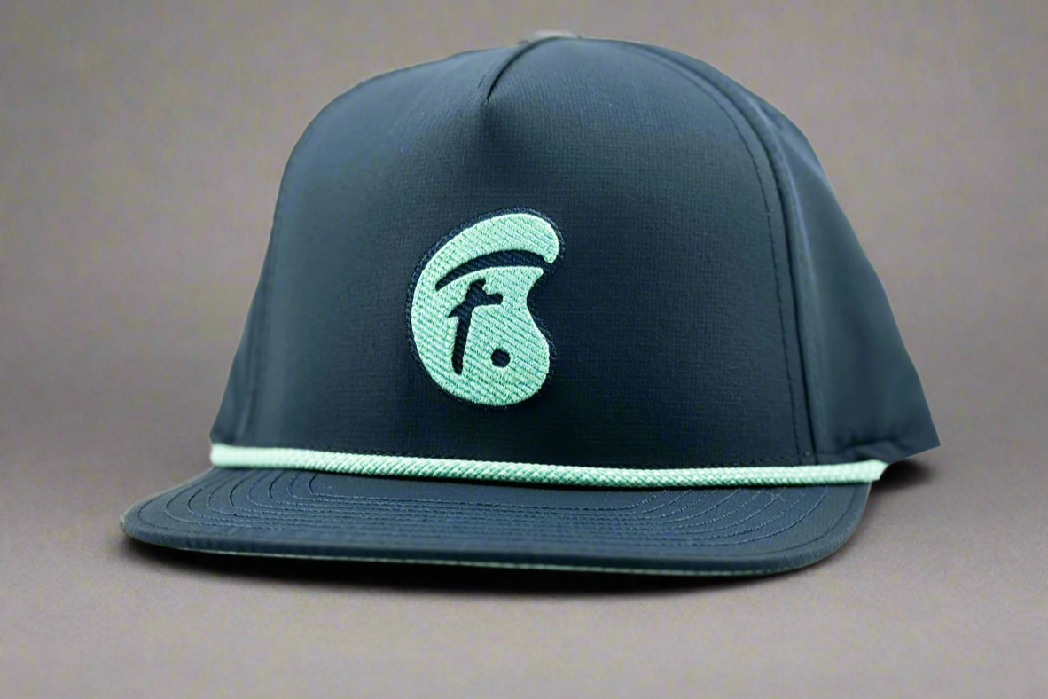 Fresh Golf Flat Bill Snapback - Navy & Seafoam - Fresh Golf