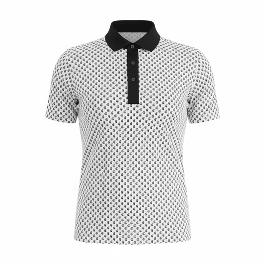Fresh Golf Icon Polo - White & Black - Fresh GolfS