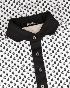 Fresh Golf Icon Polo - White & Black - Fresh GolfS