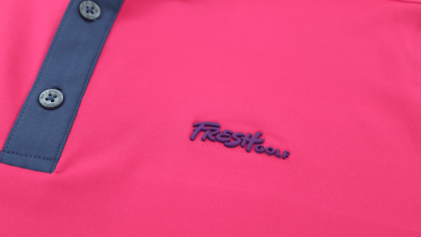 Fresh Golf X Rhone Sport Polo - Raspberry Granita - Fresh GolfM