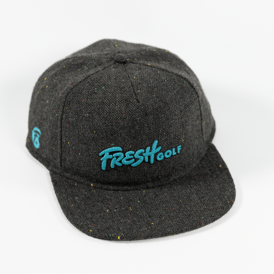 Gunmetal Fleck Tweed Snapback - Fresh GolfOne size