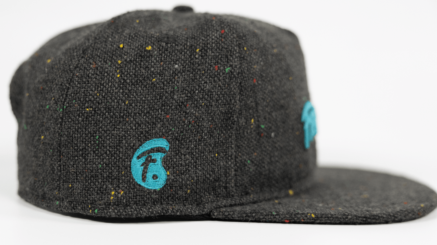 Gunmetal Fleck Tweed Snapback - Fresh GolfOne size