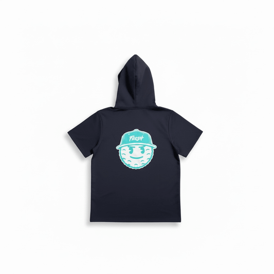 Gutty Short - Sleeve Hoodie - Fresh GolfNavy