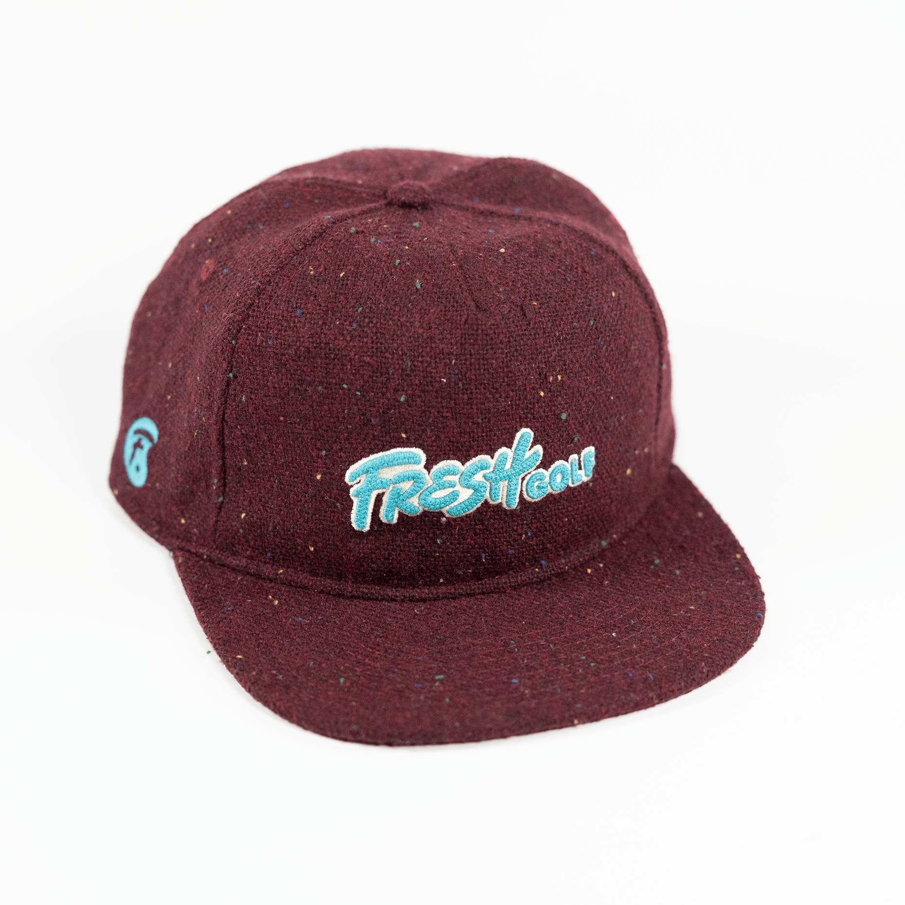 Maroon Fleck Tweed Snapback - Fresh GolfOne size