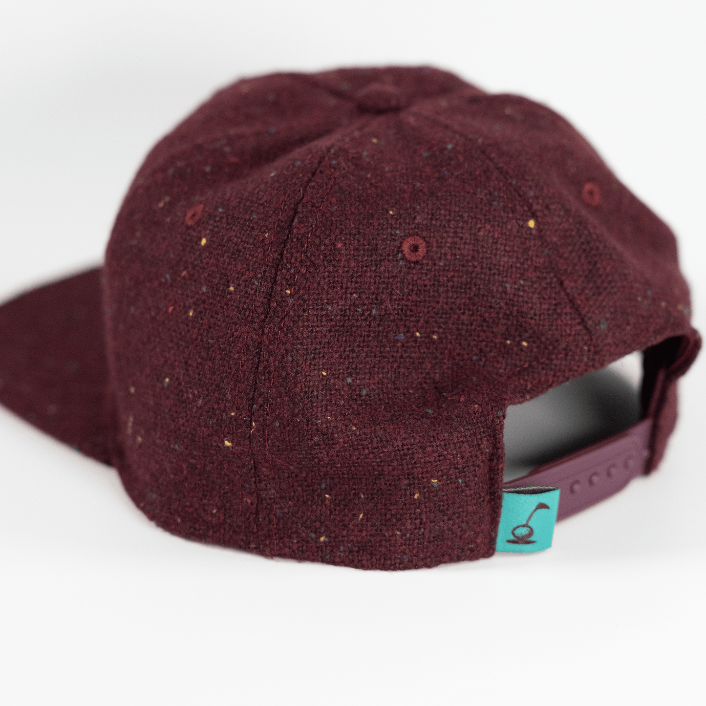 Maroon Fleck Tweed Snapback - Fresh GolfOne size