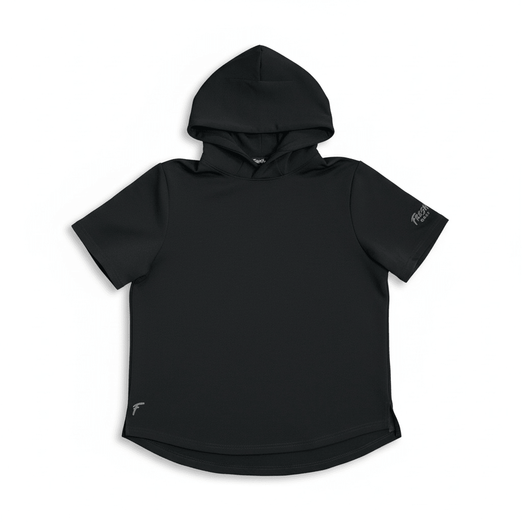 Short - Sleeve Hoodie V.2 - Fresh GolfBlack
